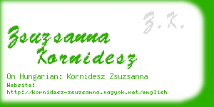 zsuzsanna kornidesz business card